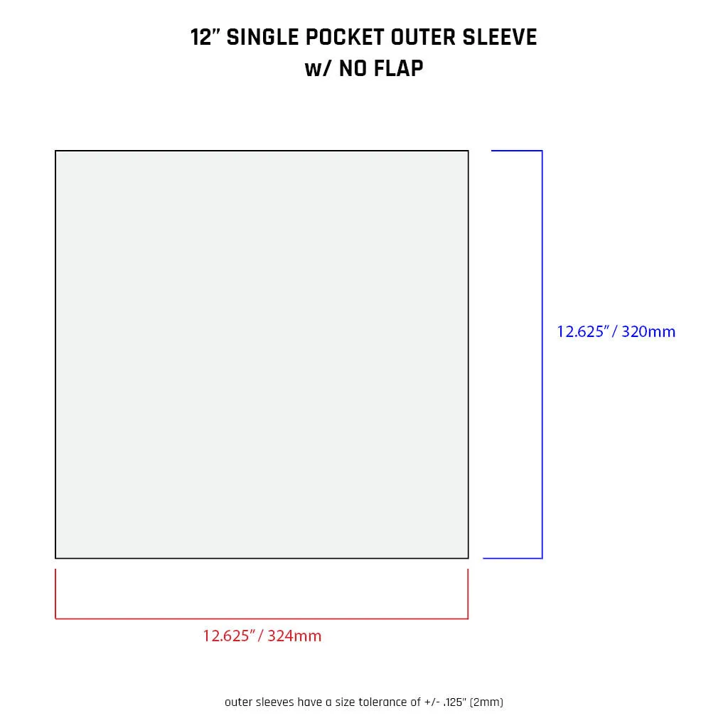12" Outer Sleeves - All Styles (individual)