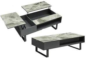 1388 Coffee Table w/ storage Grey SET