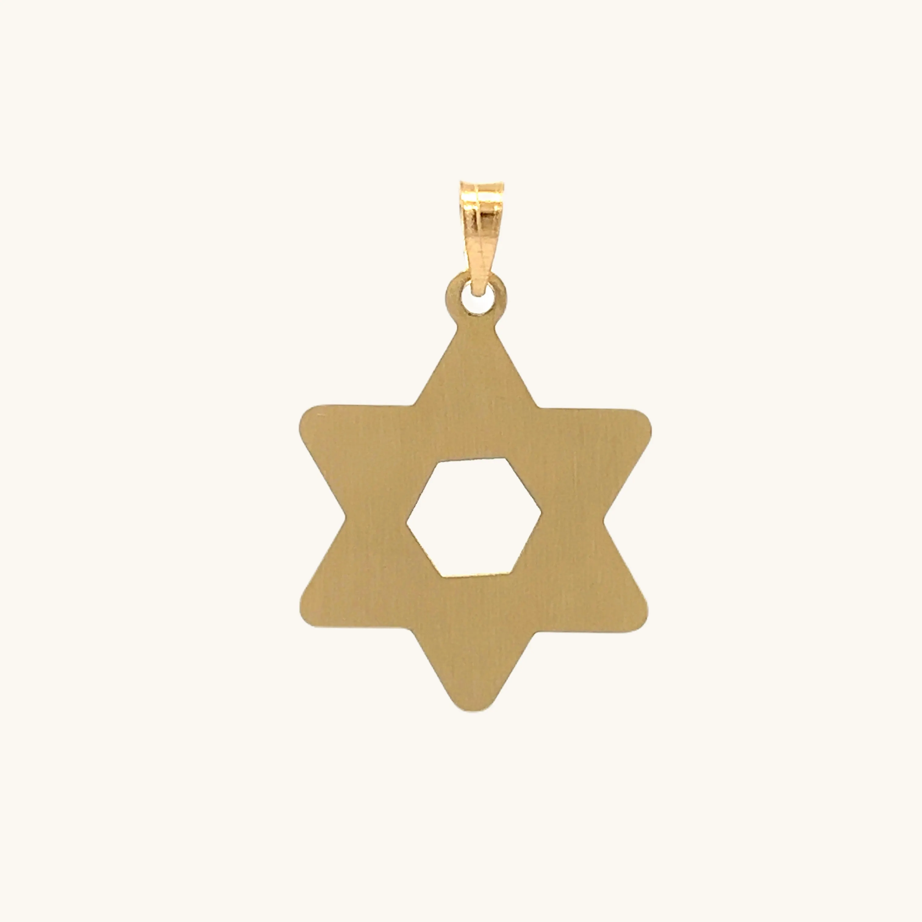 14K GOLD BRAIDED STAR OF DAVID PENDANT