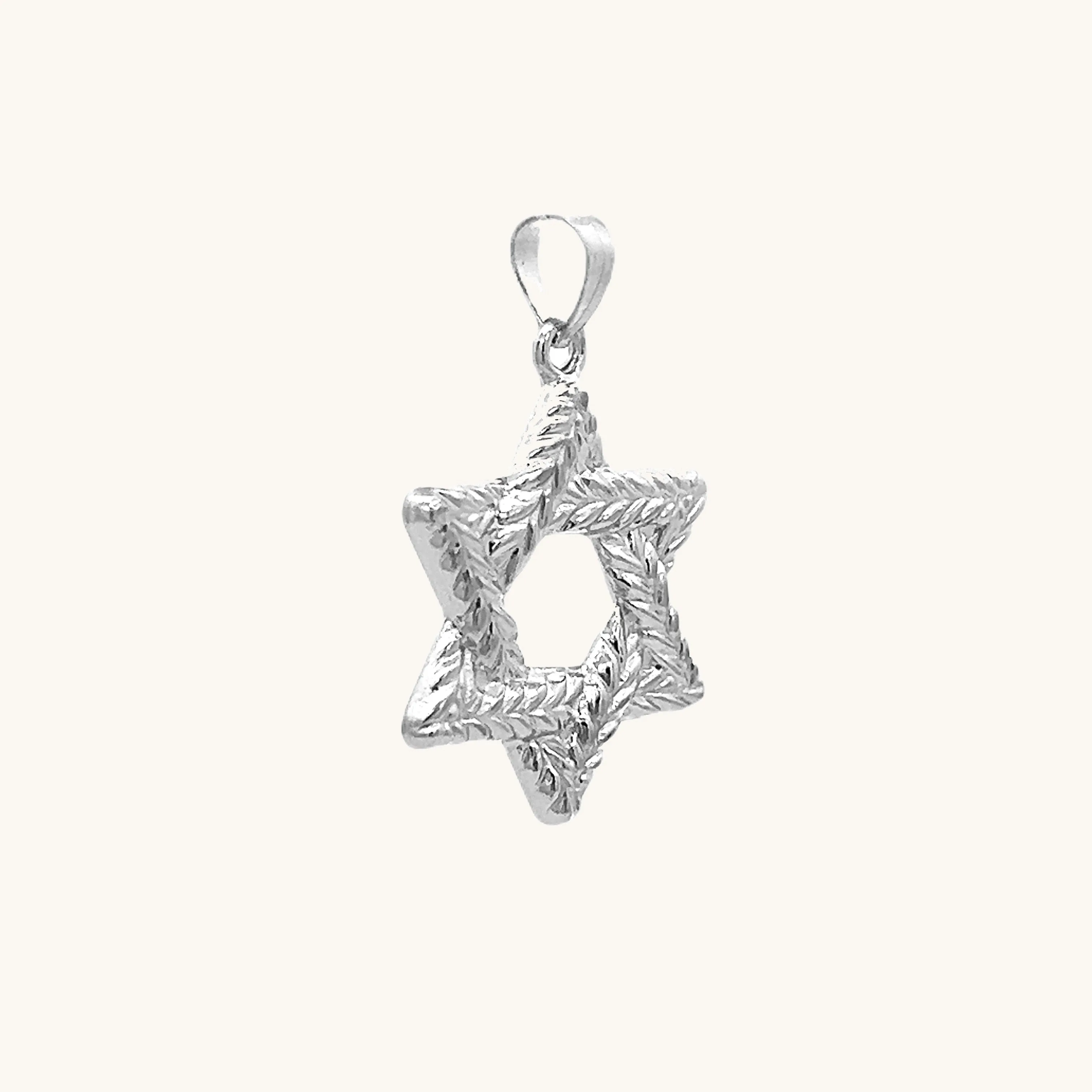 14K GOLD BRAIDED STAR OF DAVID PENDANT