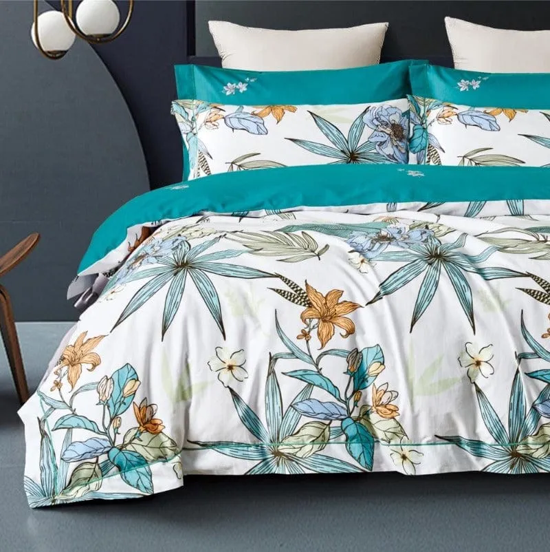 200 Thread Count Cotton Printed Contessa Duvet Covers Set