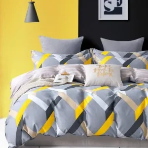 200 Thread Count Percale Cotton Printed Duvet Covers Set Harper