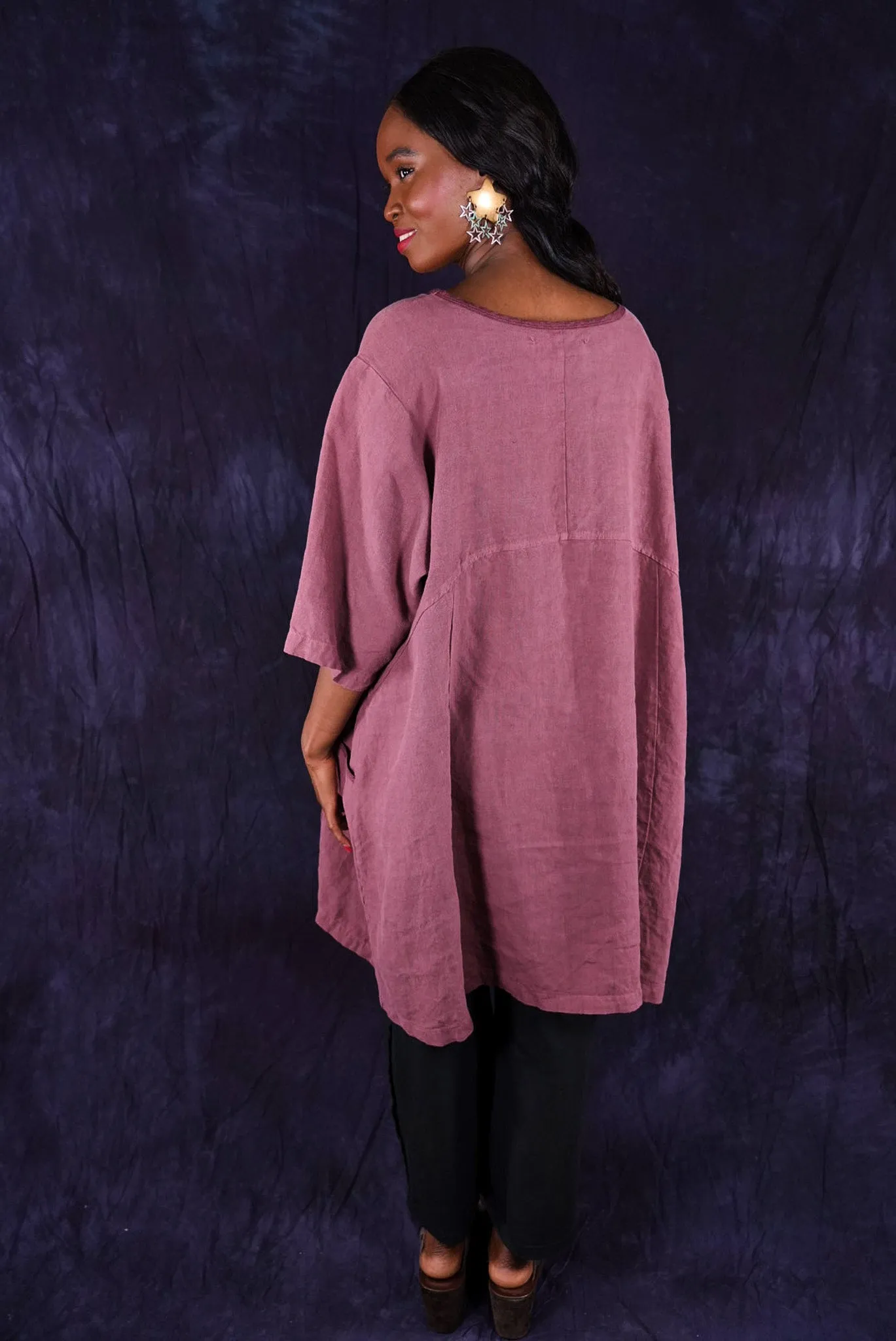 2332 Oversized Heavy Linen Zen Rose Canyon Unprinted