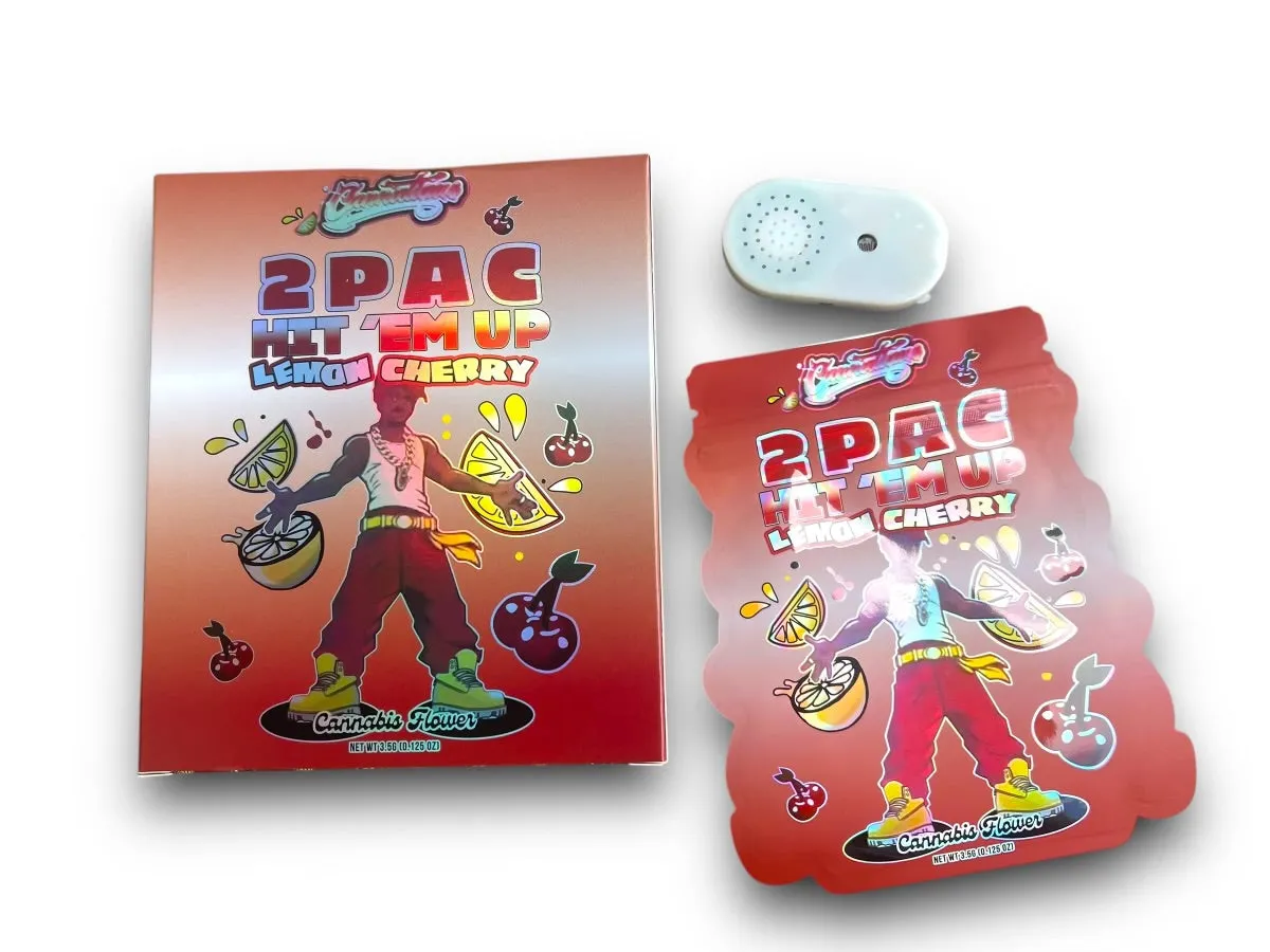 2pac Hit Em Up Mylar Bag with Boxes and Speaker 3.5 Grams