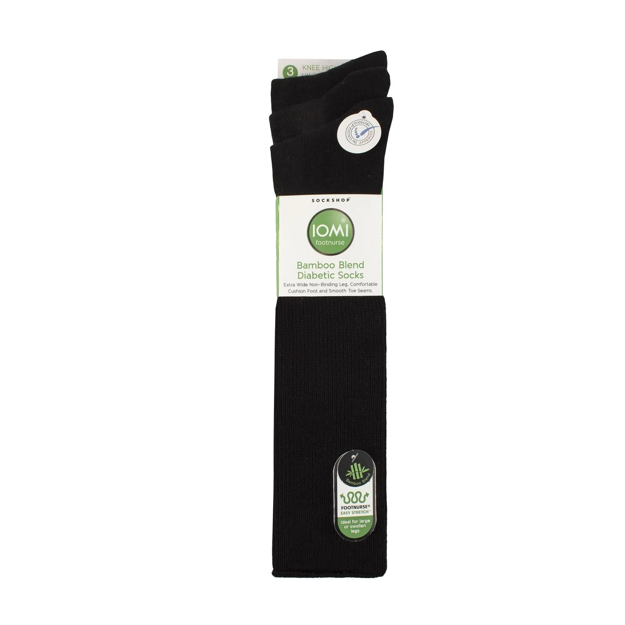 3 Pack Ladies Knee High Soft Bamboo Diabetic Socks