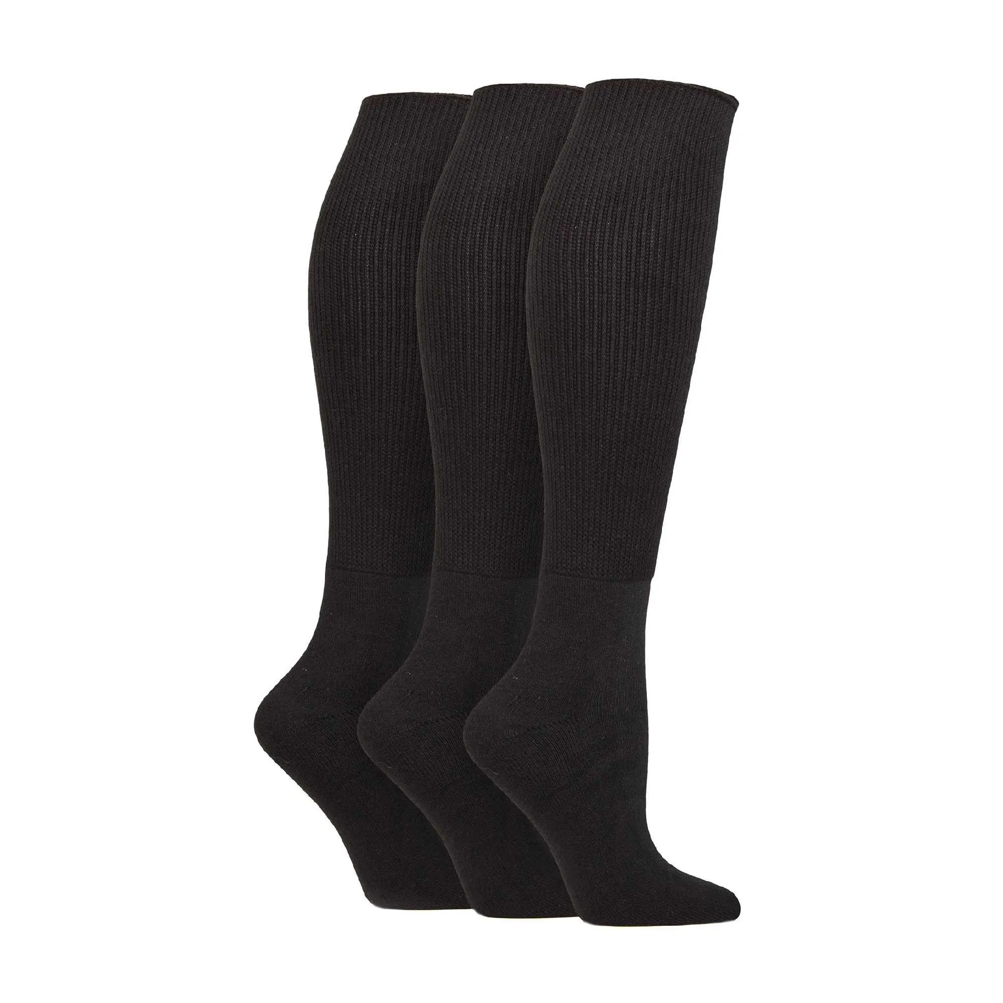 3 Pack Ladies Knee High Soft Bamboo Diabetic Socks