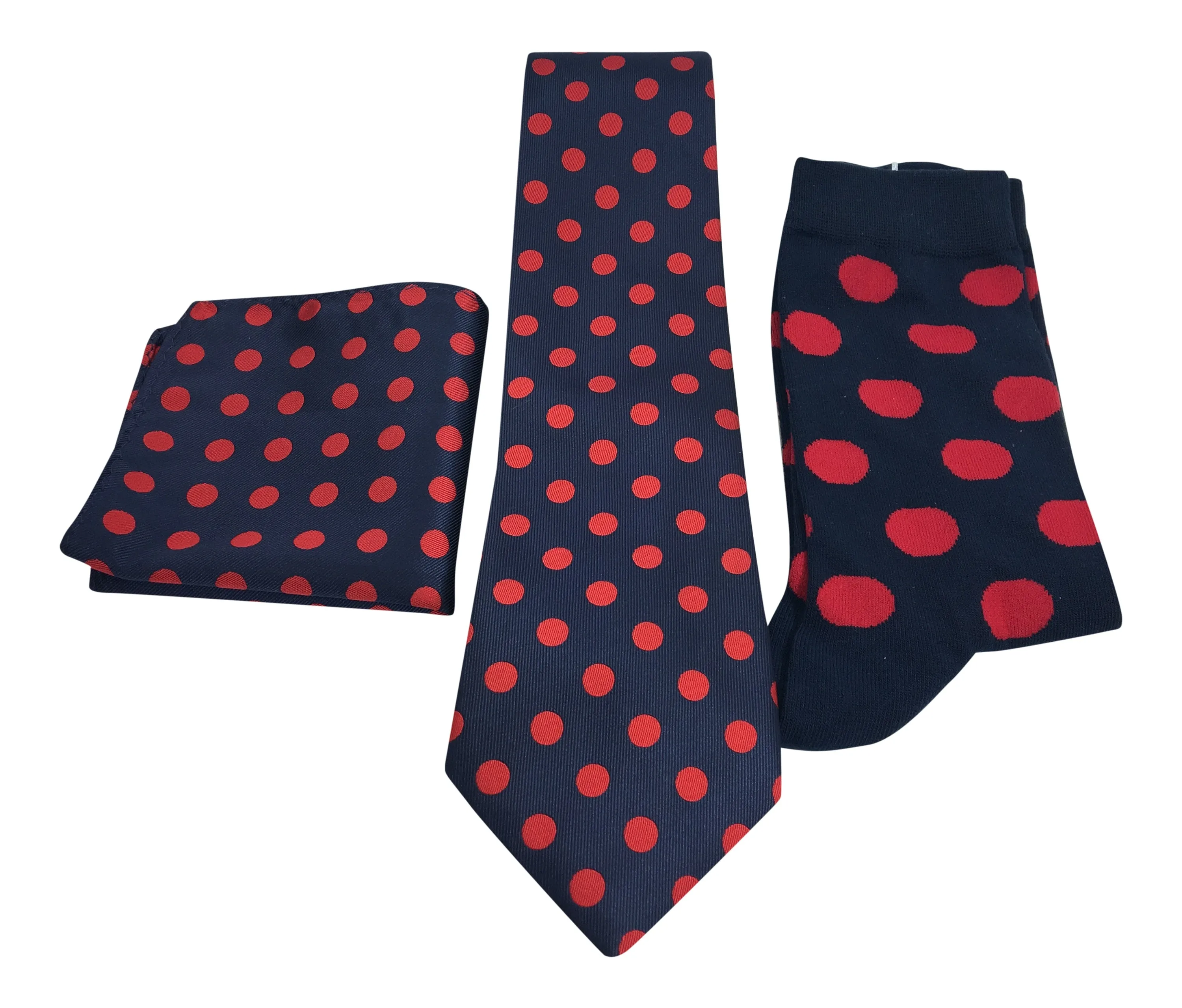 3 Piece Matching Set Necktie,Pocket Square and Power Sock Gift Box Combo