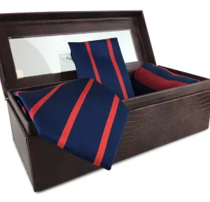 3 Piece Matching Set Necktie,Pocket Square and Power Sock Gift Box Combo