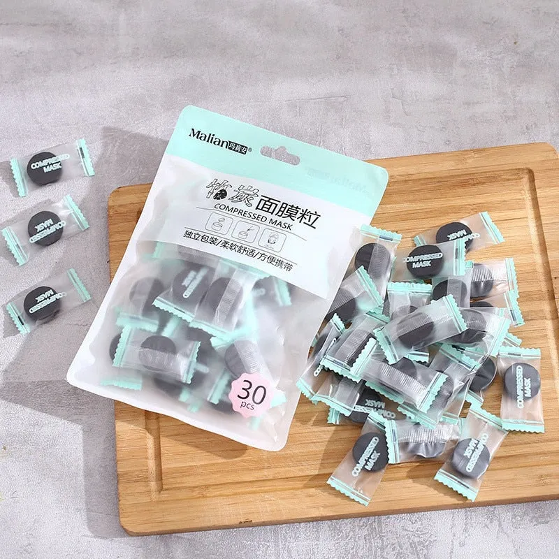 30Pcs Charcoal Compressed Mask