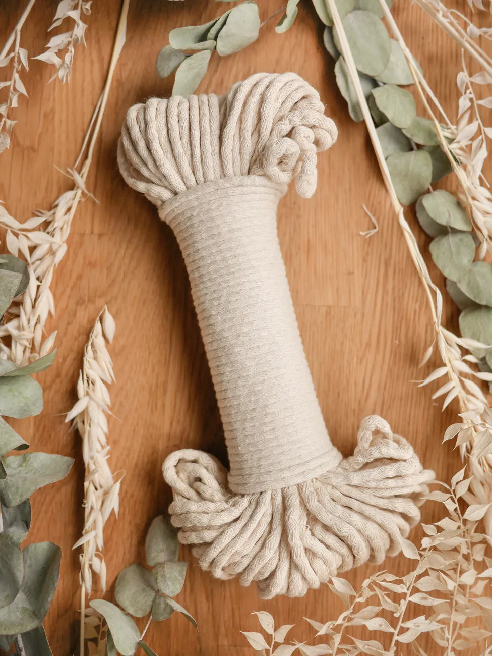 5 mm Natural braided cotton rope, 50 meters