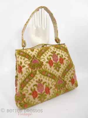 50s/60s Ingber Chenille Frame Purse