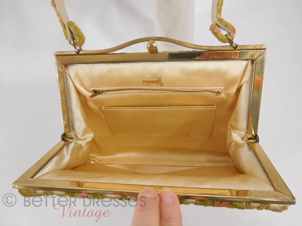 50s/60s Ingber Chenille Frame Purse