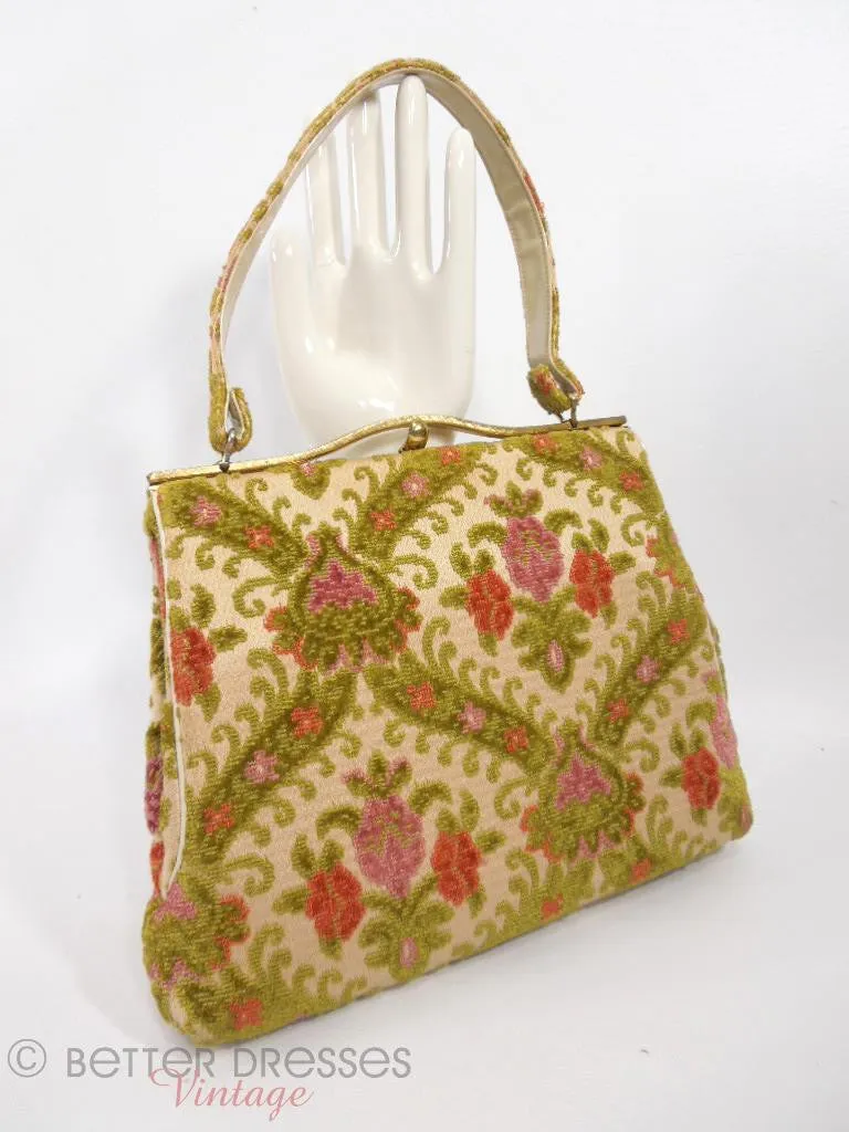 50s/60s Ingber Chenille Frame Purse