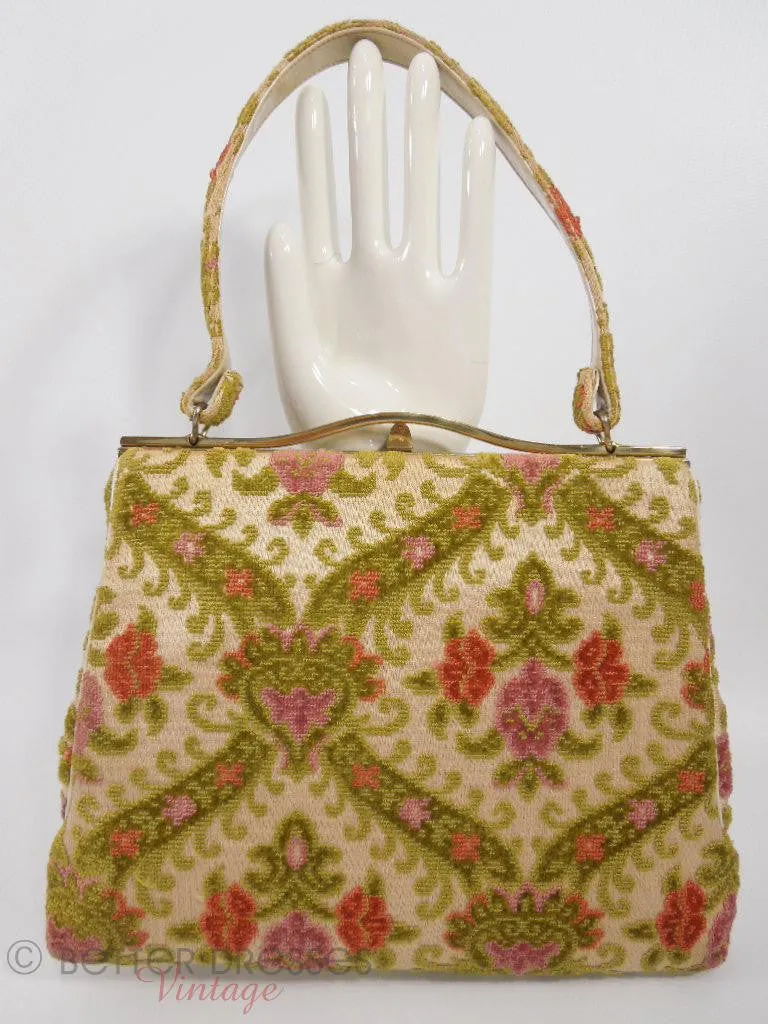 50s/60s Ingber Chenille Frame Purse