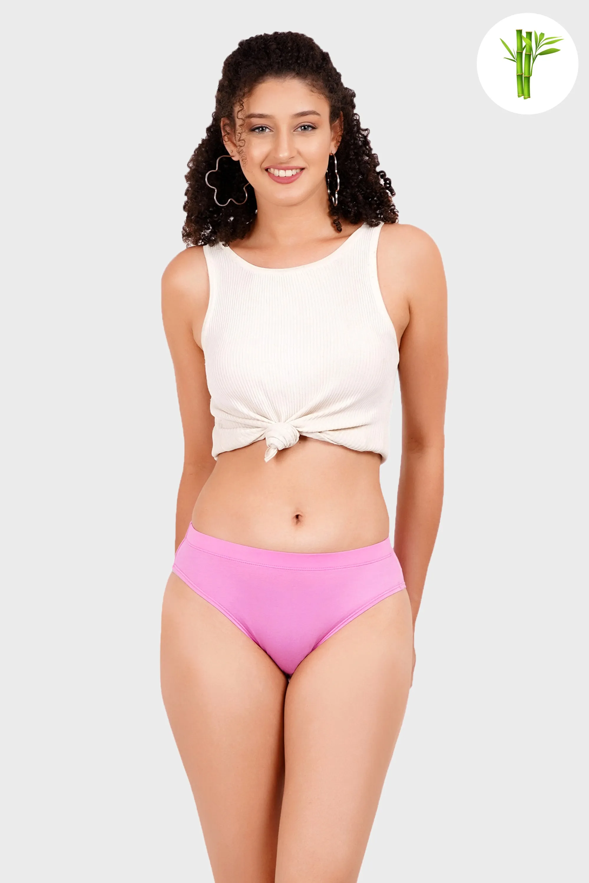 7× Breathable Bikini Panties - Fuchsia Lilac