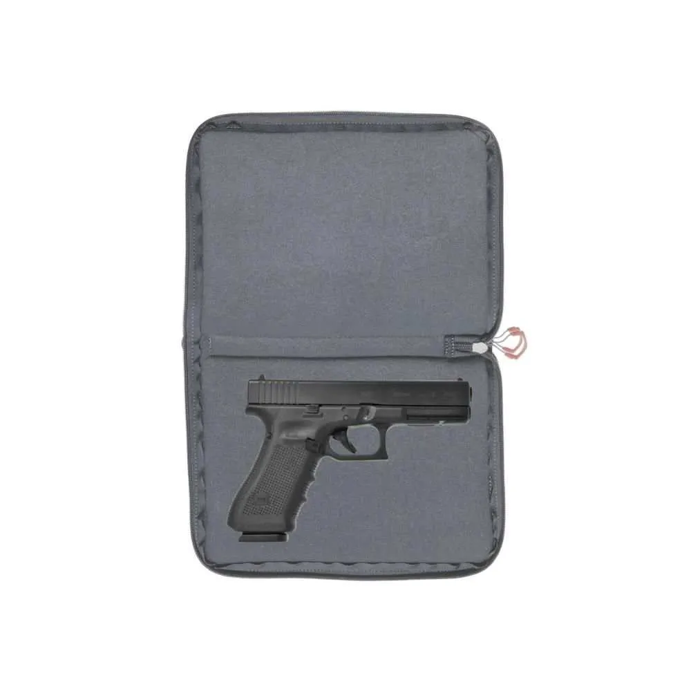 Allen 11" Auto-Fit 2.0 Deluxe Handgun Case, Gray/Red