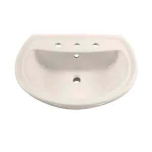 American Standard 0236.008.222 Cadet Pedestal Sink Basin With 8" Faucet Holes in Linen
