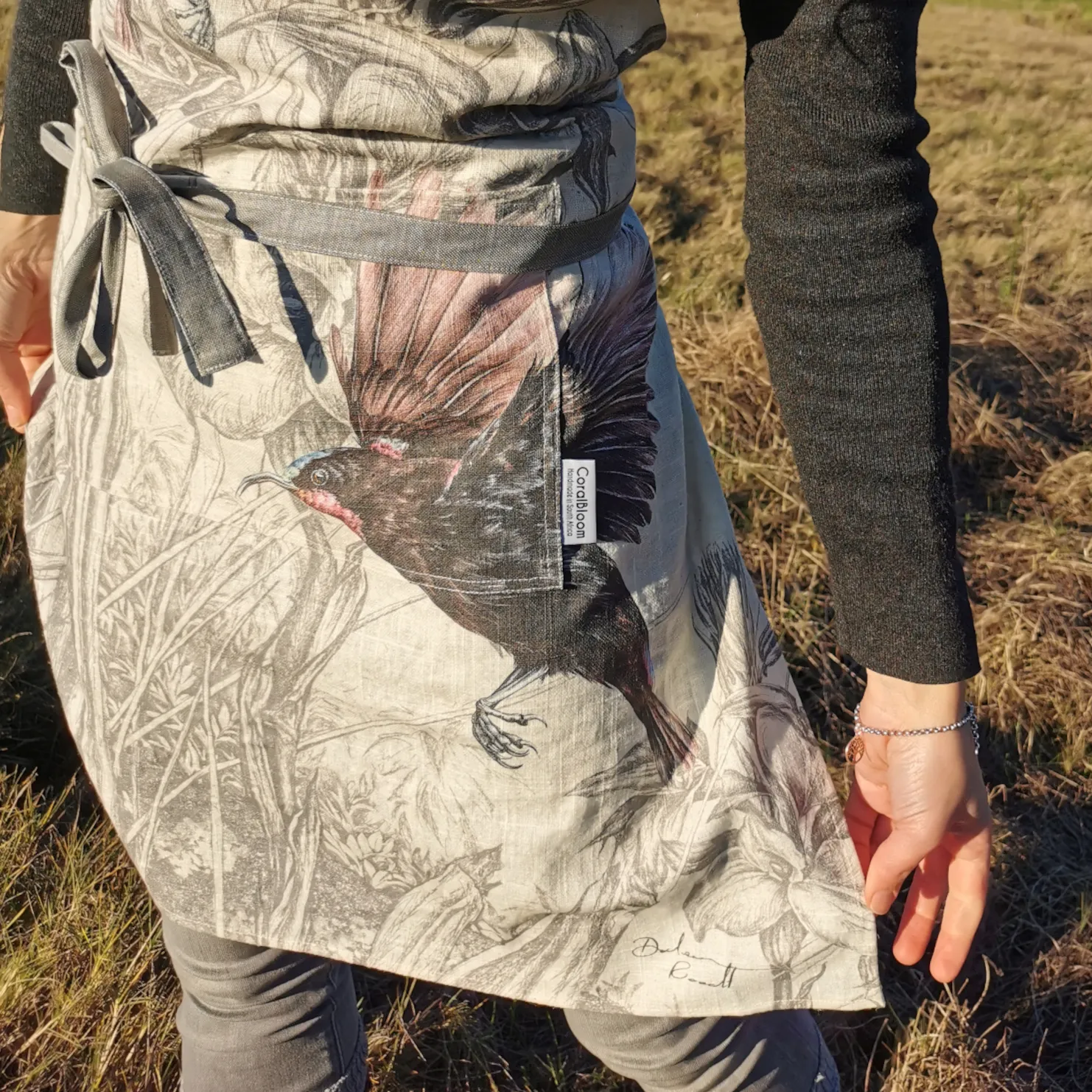 Amethyst Dream Linen Apron