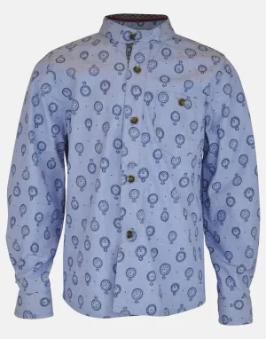 Arlo: Clock print grandad shirt