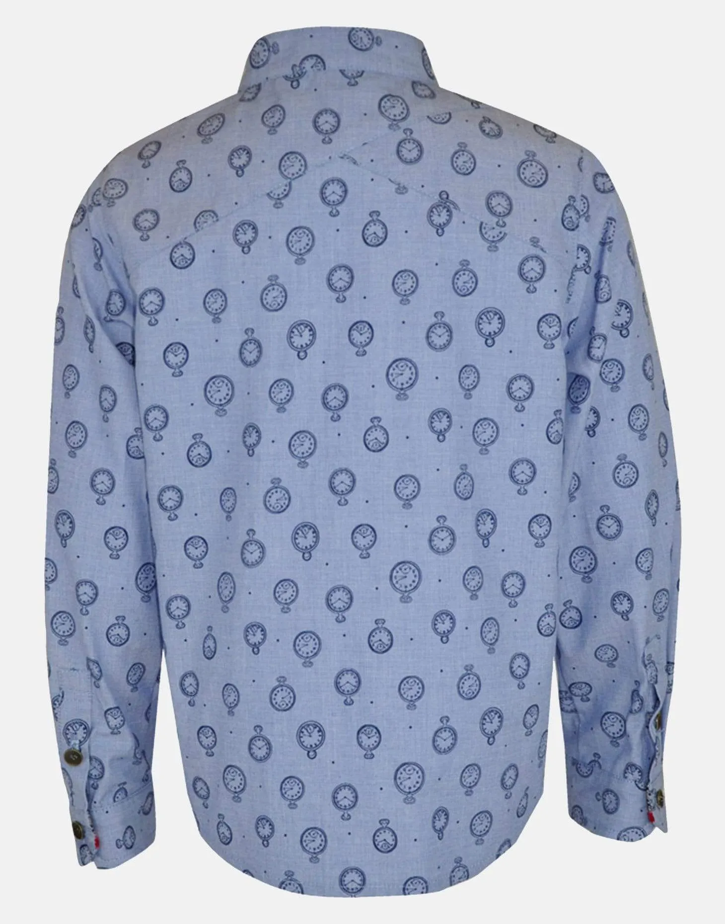 Arlo: Clock print grandad shirt