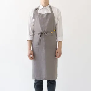 Ash Linen Chef Apron