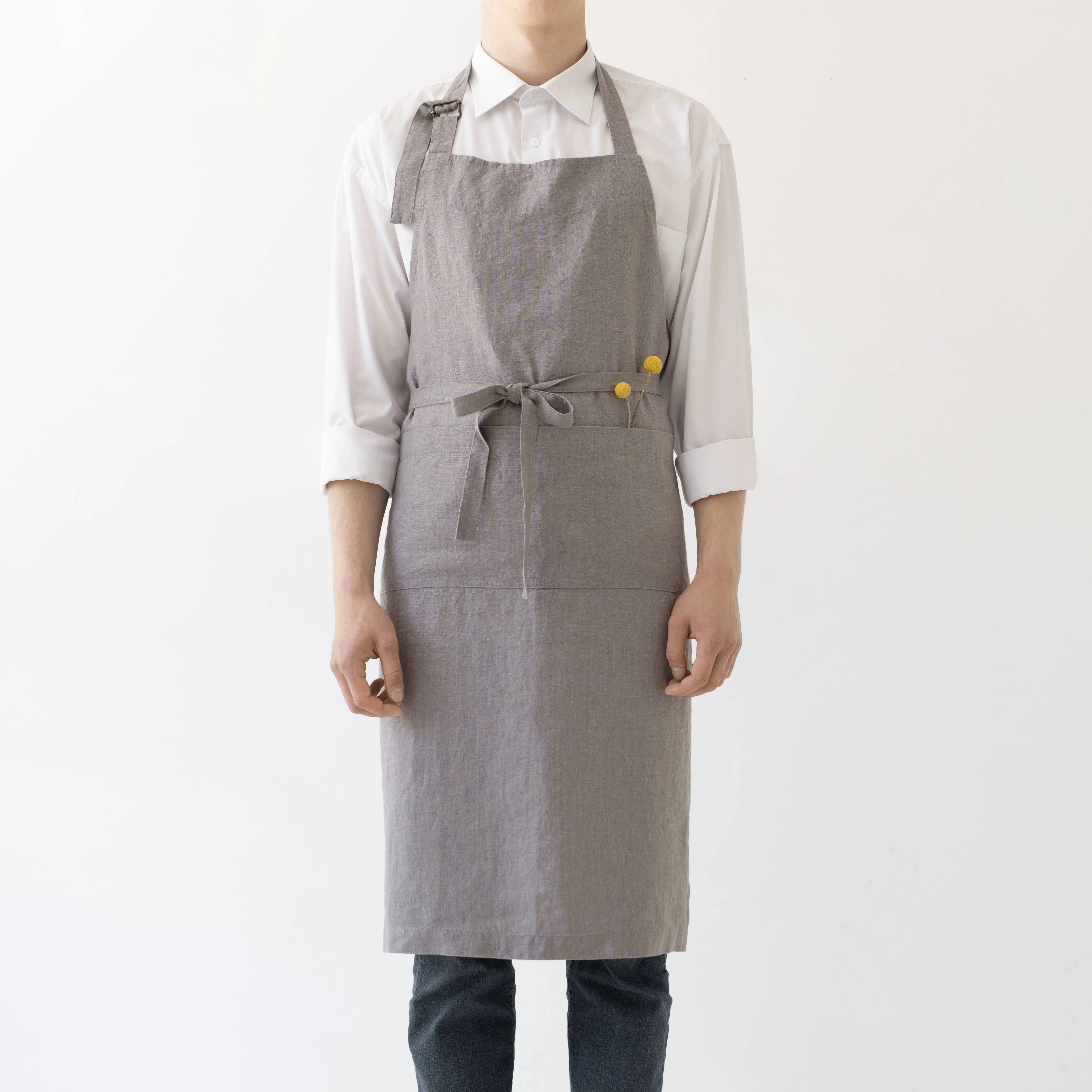 Ash Linen Chef Apron