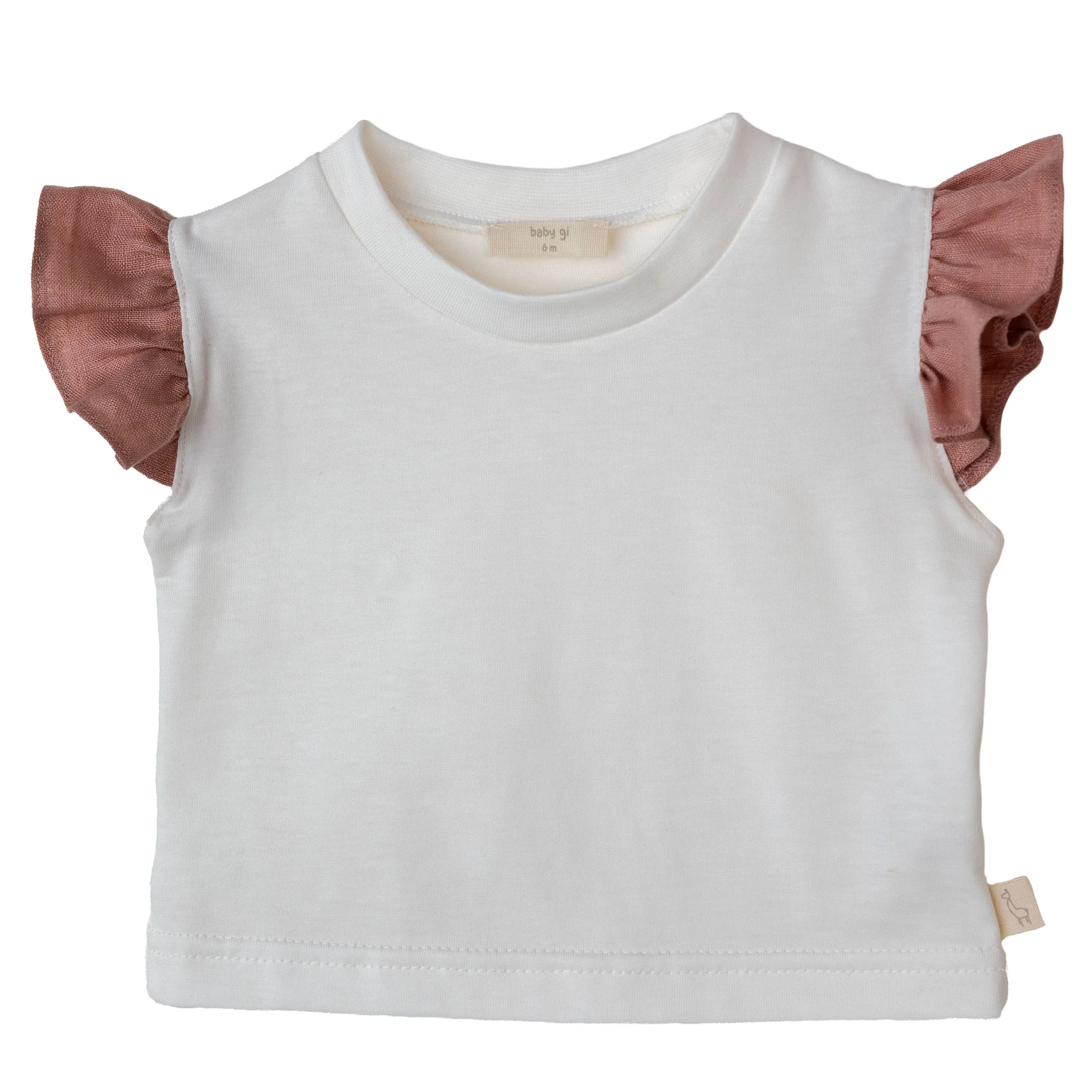 Baby Gi Girls Ivory & Misty Rose Shorts and Top