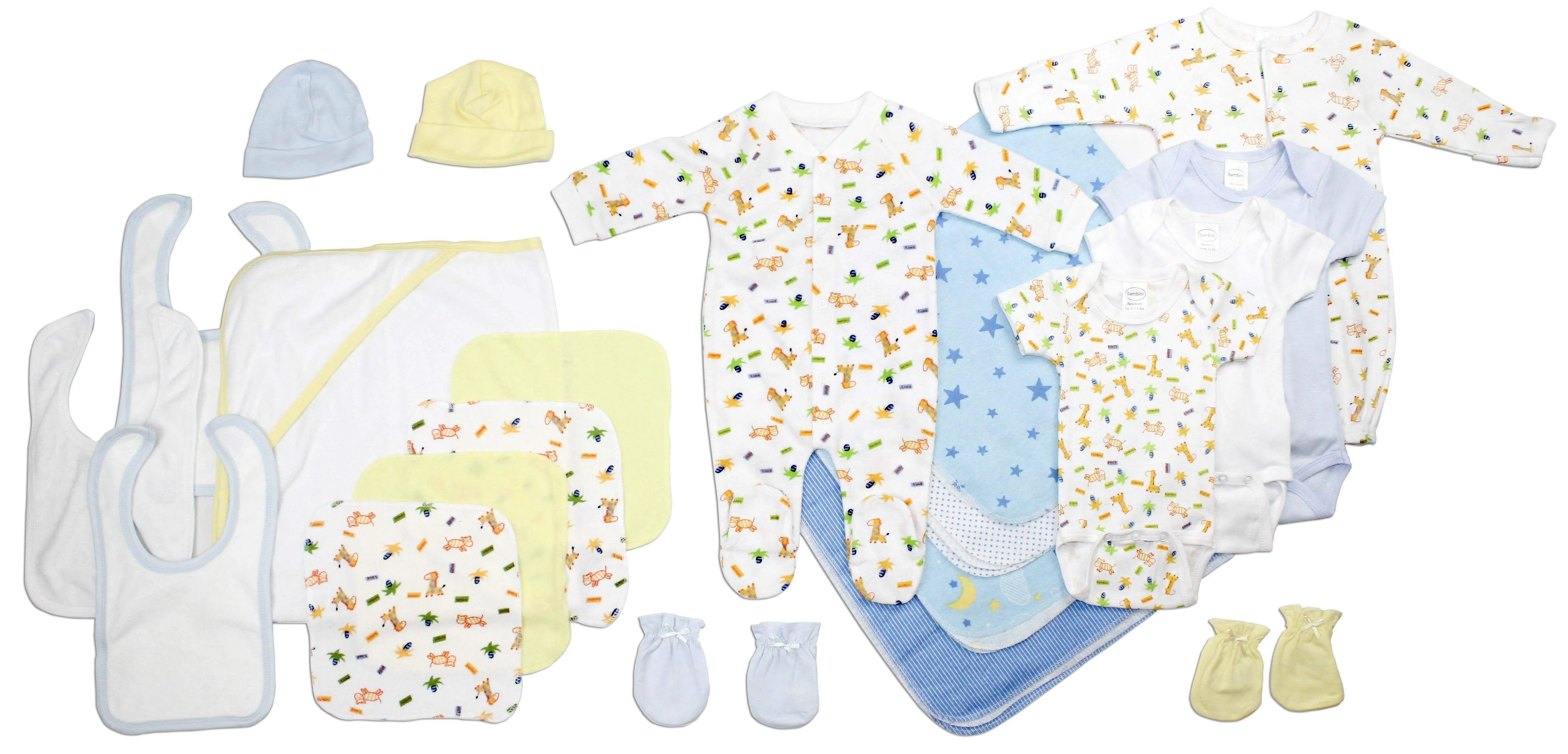 Bambini Newborn Baby Boy 21 Pc Layette Baby Shower Gift Set (NB)