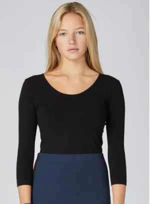 bamboo 3/4 sleeve top