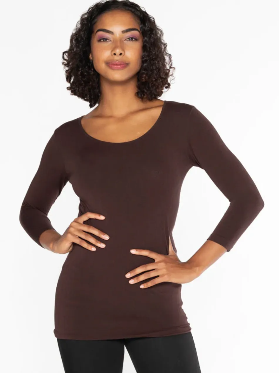 bamboo 3/4 sleeve top