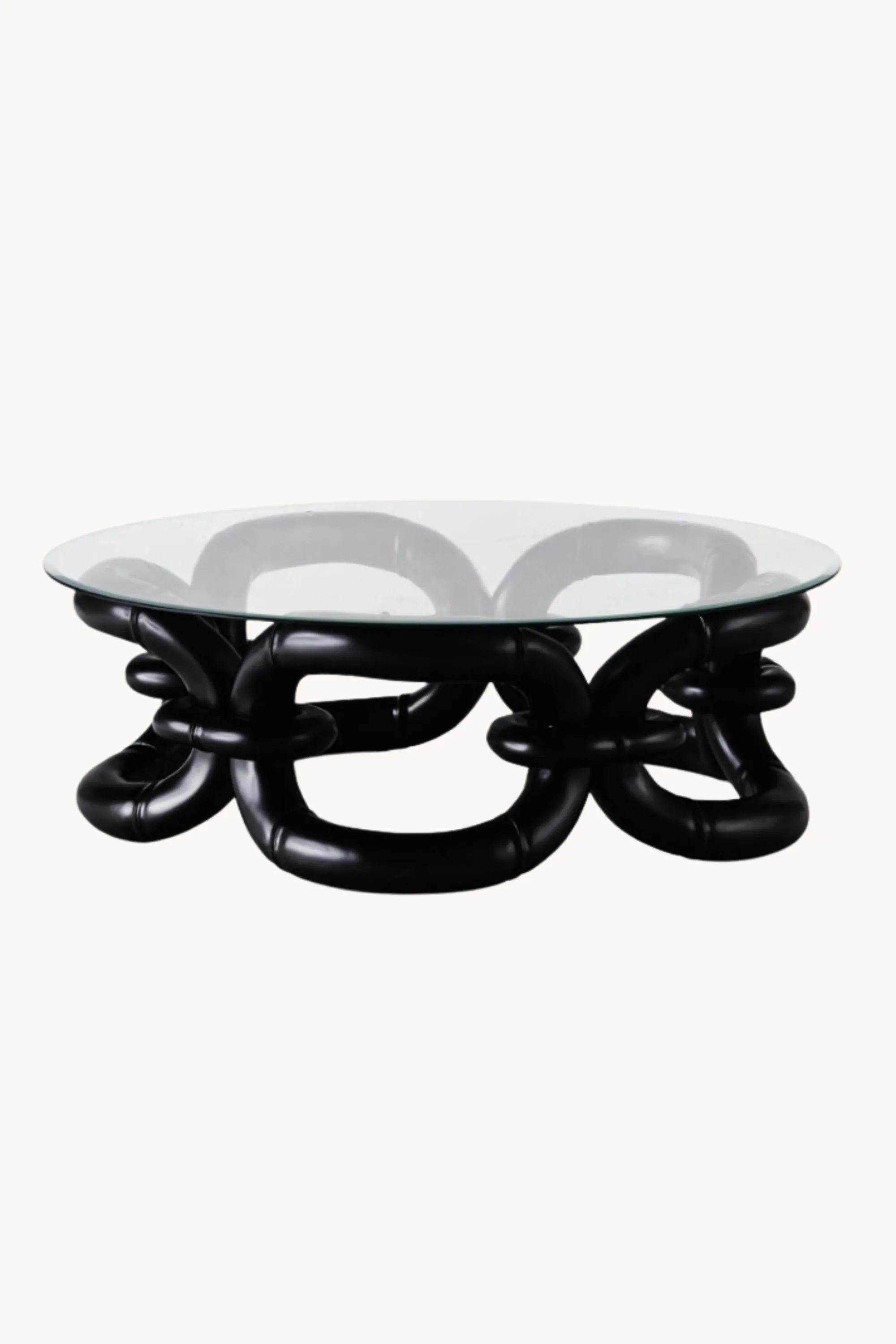 Bamboo Bracelet Sofa Table Black | Dusty Deco