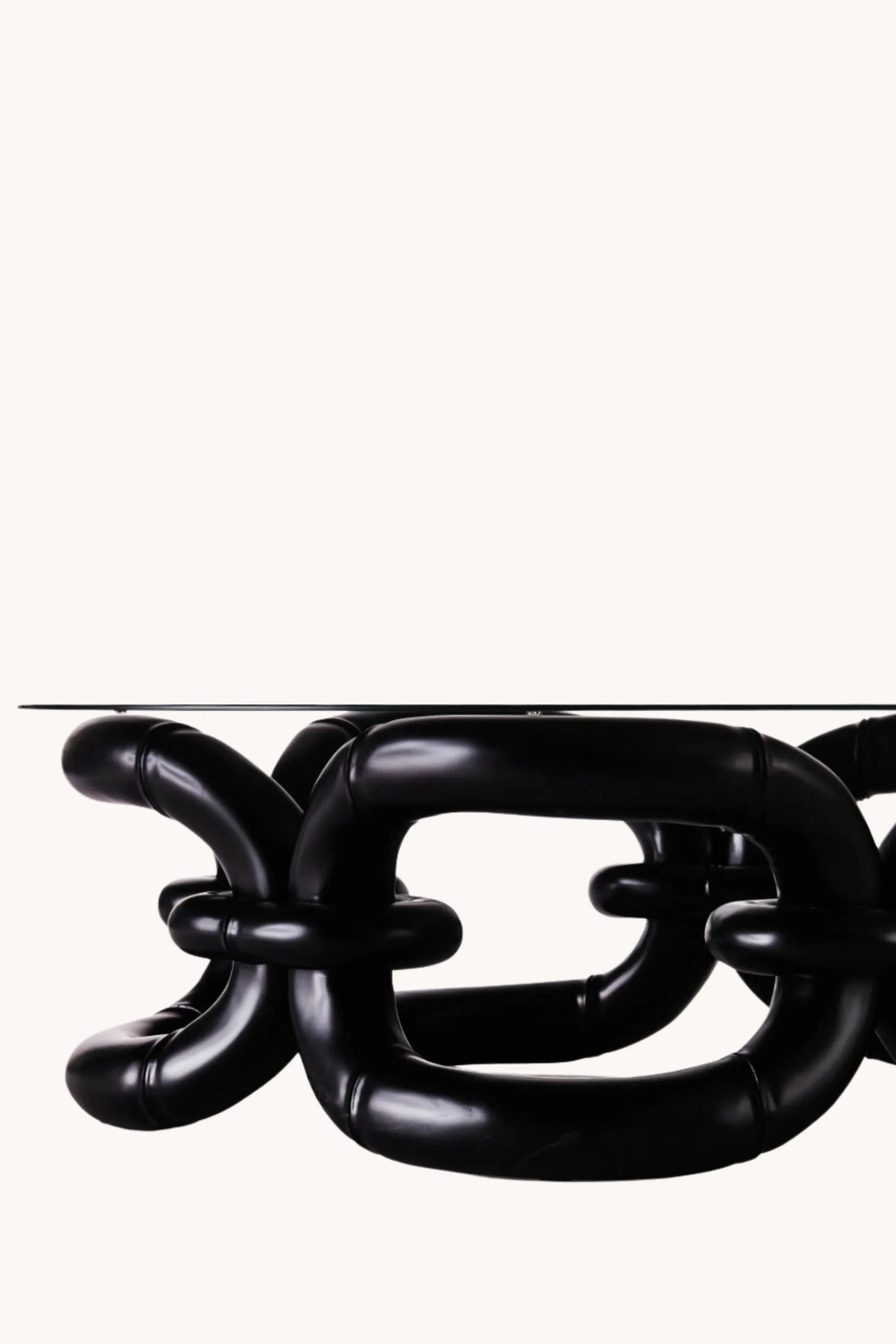 Bamboo Bracelet Sofa Table Black | Dusty Deco