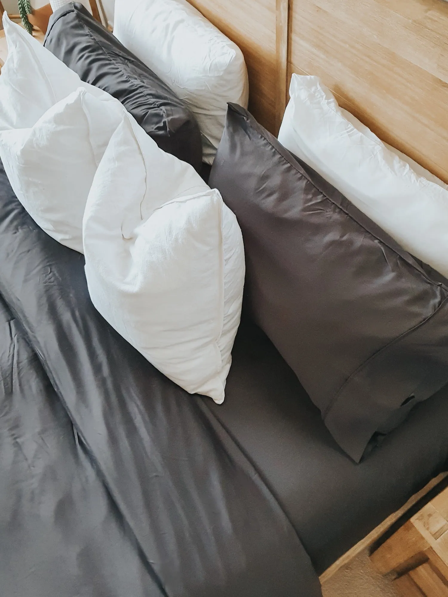 Bamboo Fitted Sheet (King) - Slate