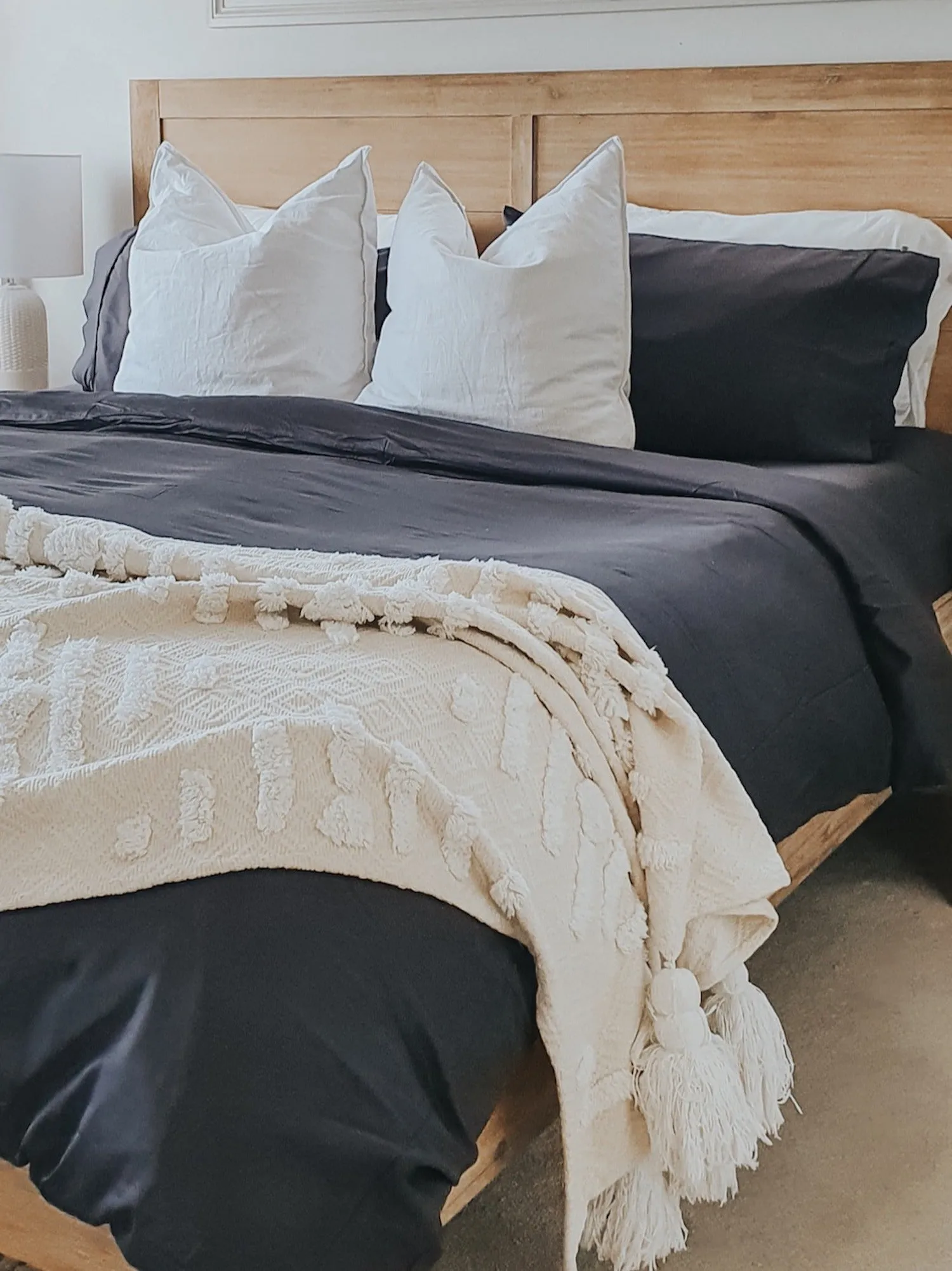 Bamboo Fitted Sheet (King) - Slate