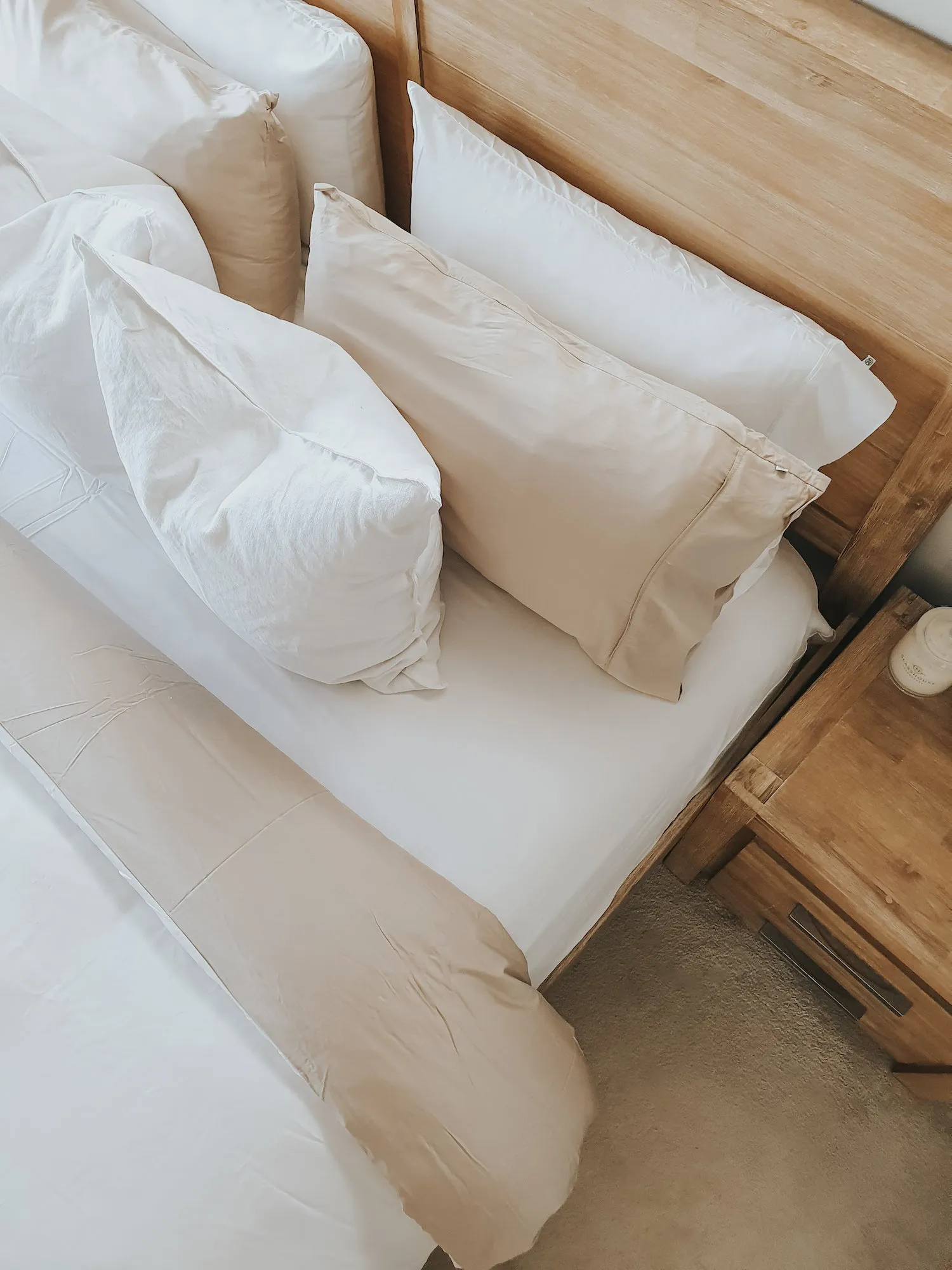 Bamboo Fitted Sheet (King) - White