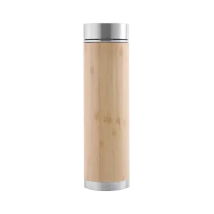 Bamboo Insulated Water Bottle with Tea Strainer