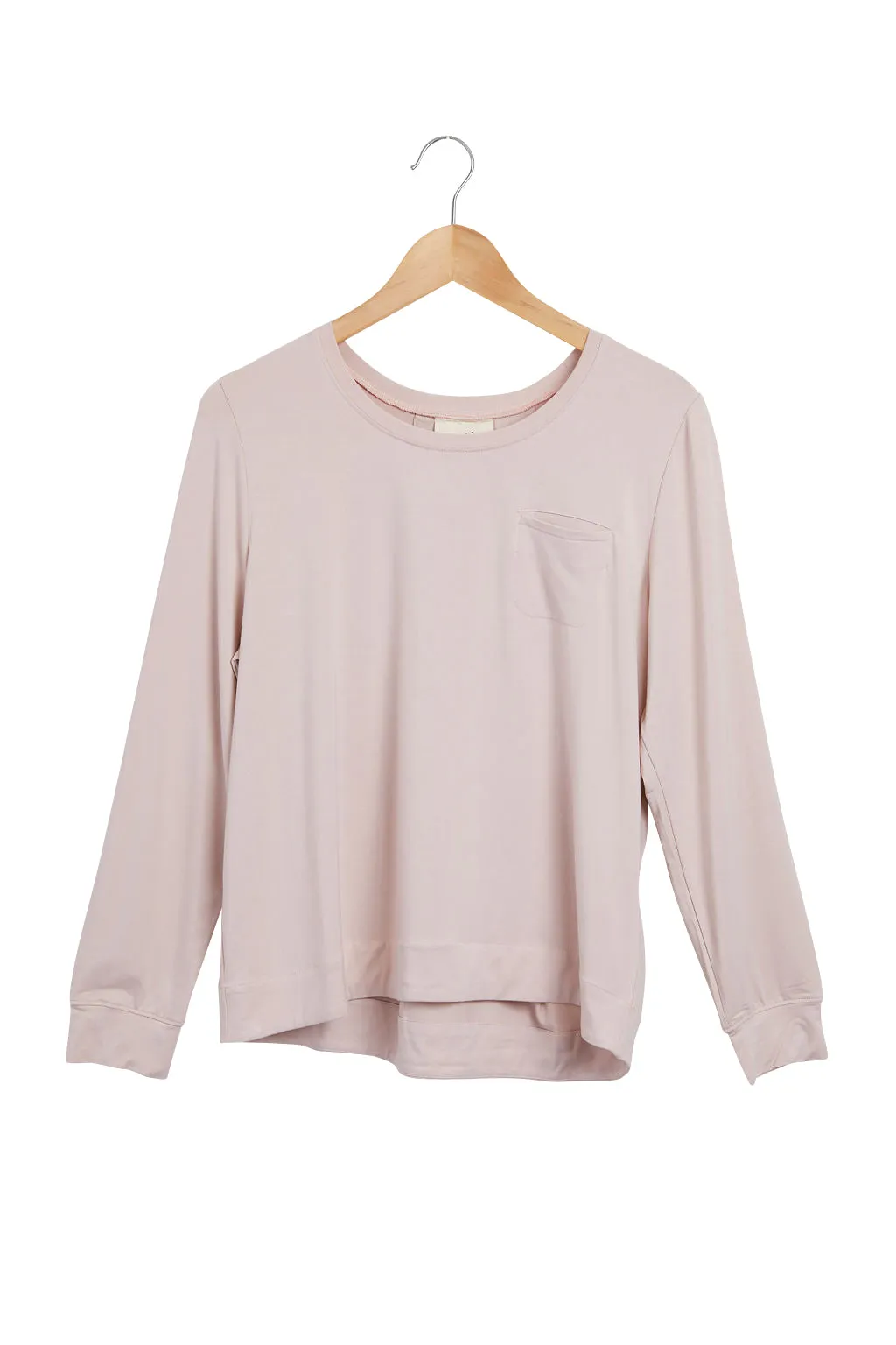 Bamboo Pleated Back Long Sleeve Shirt