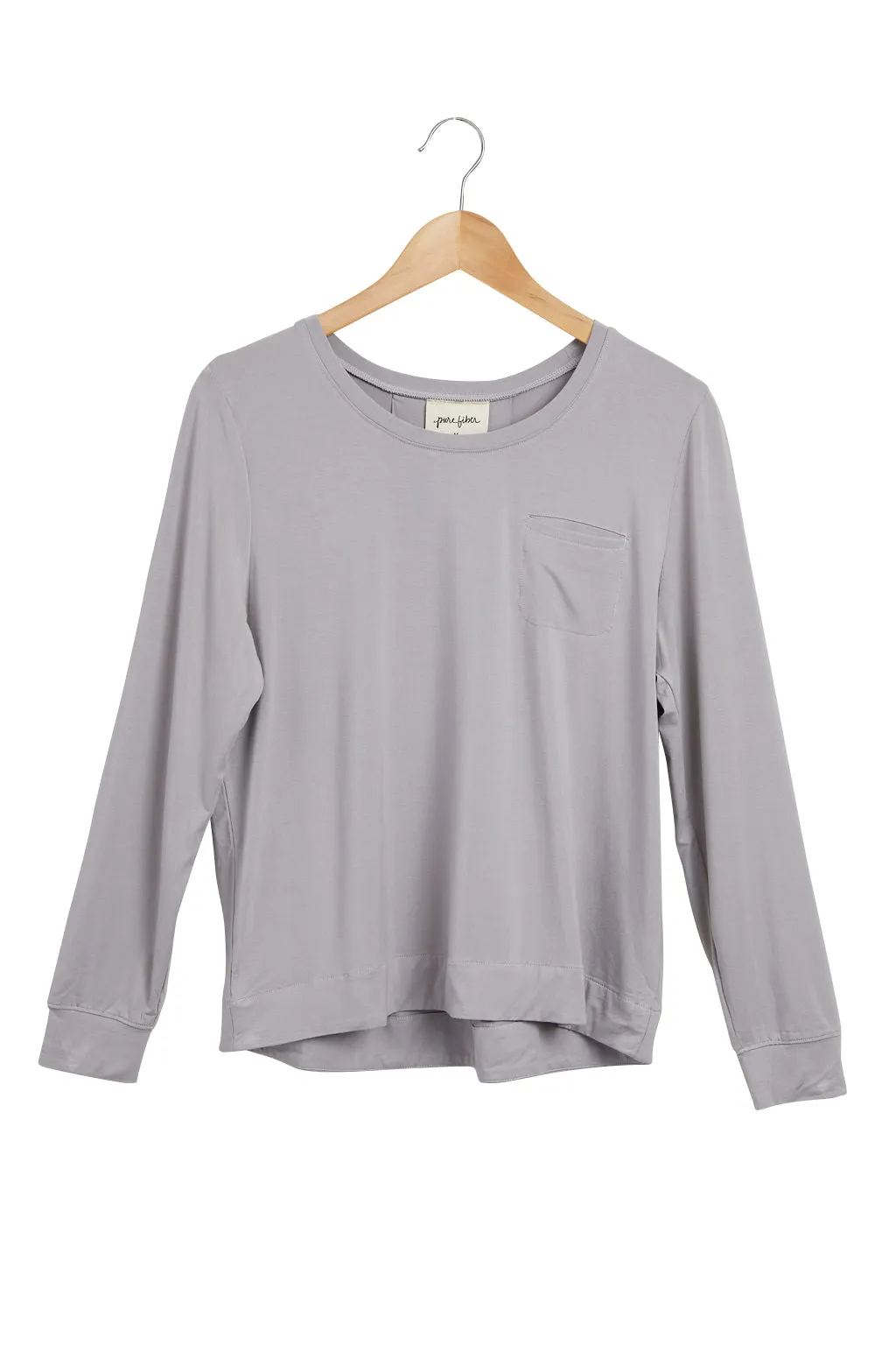 Bamboo Pleated Back Long Sleeve Shirt