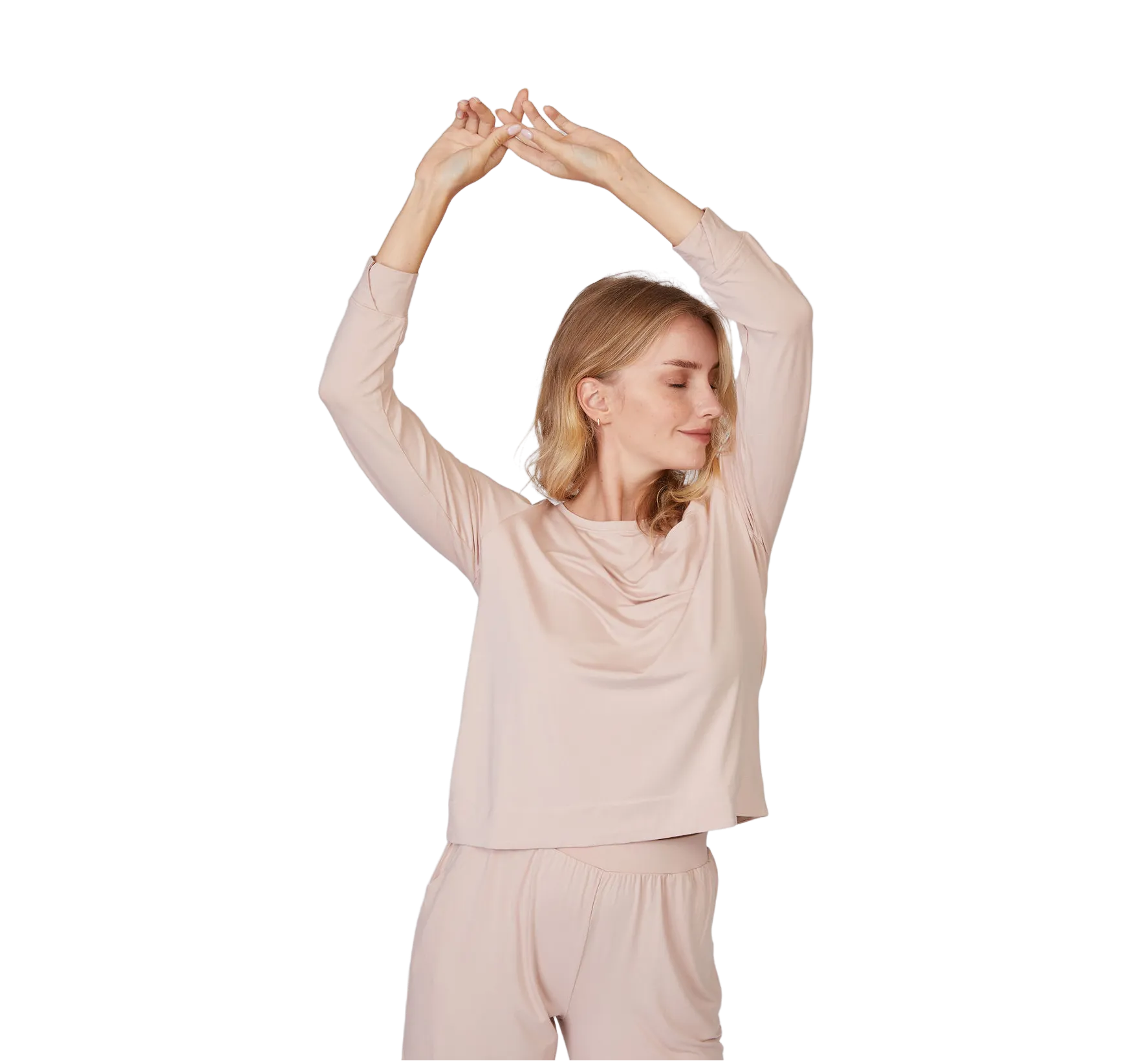 Bamboo Pleated Back Long Sleeve Shirt