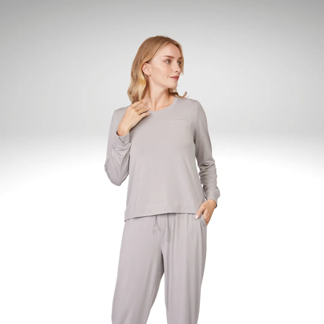 Bamboo Pleated Back Long Sleeve Shirt
