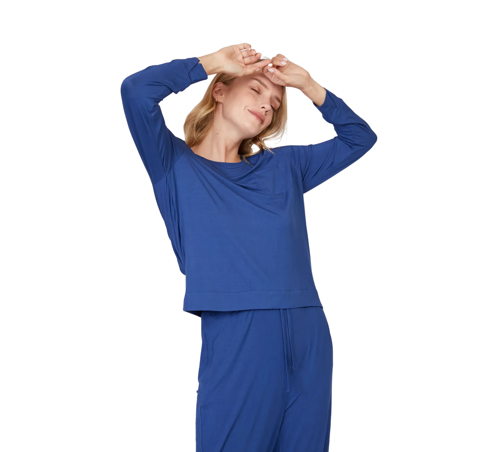 Bamboo Pleated Back Long Sleeve Shirt