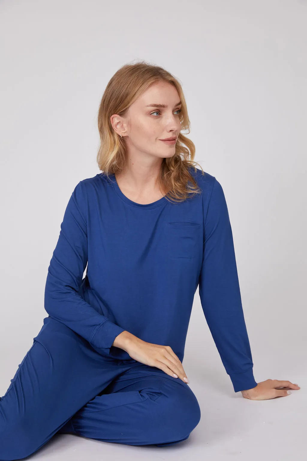 Bamboo Pleated Back Long Sleeve Shirt