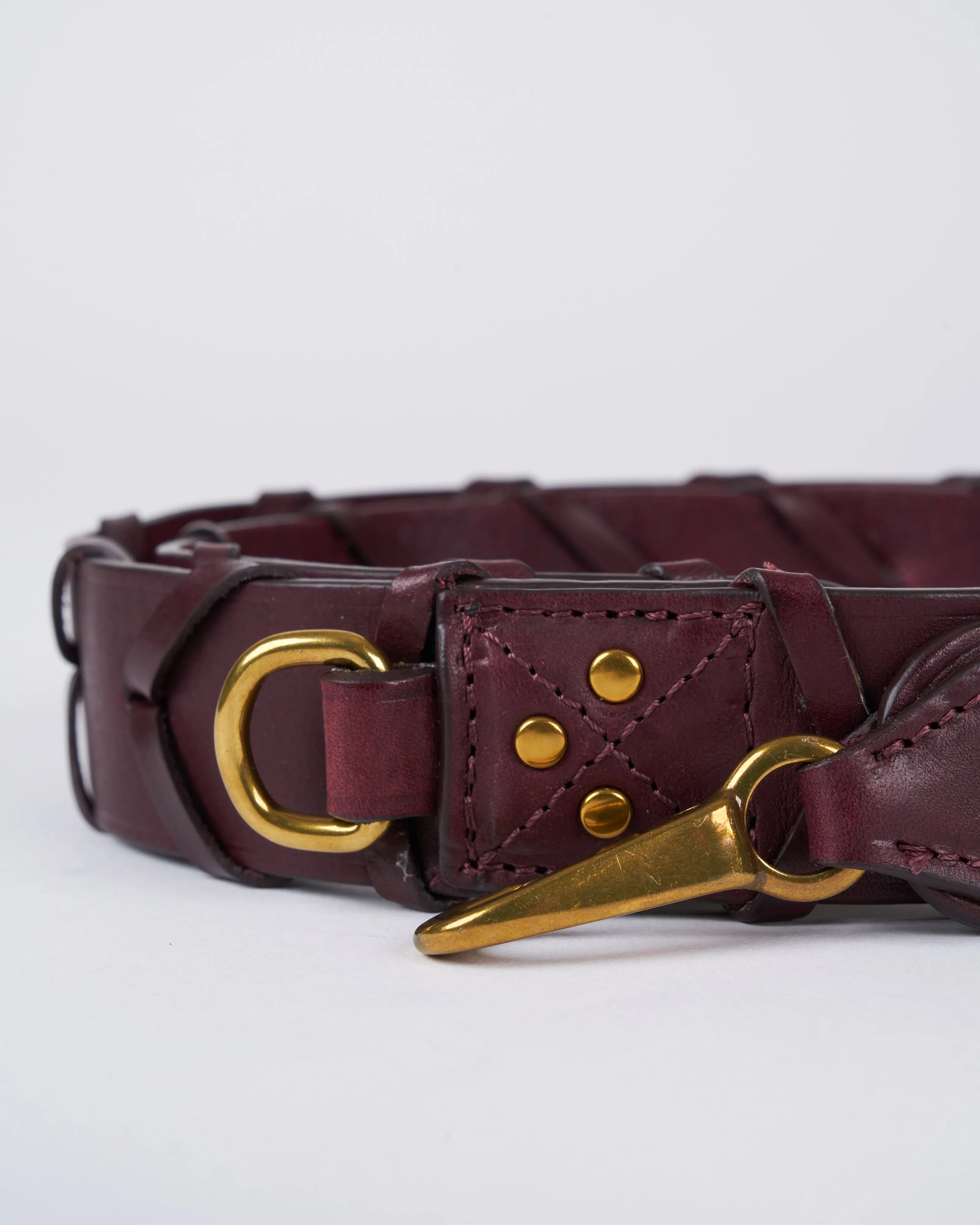 bandouliere tressee strap - kirsch