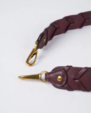 bandouliere tressee strap - kirsch