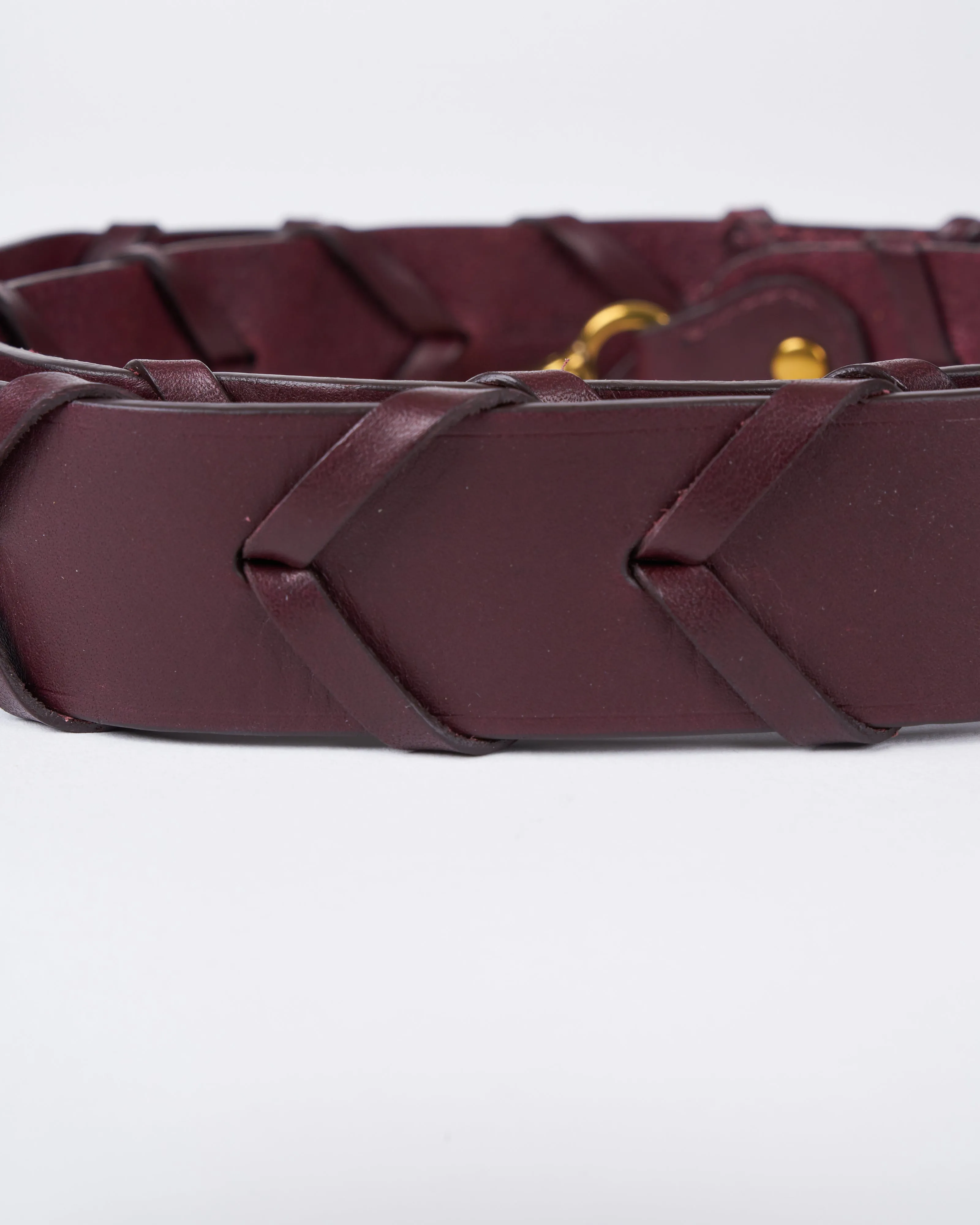bandouliere tressee strap - kirsch