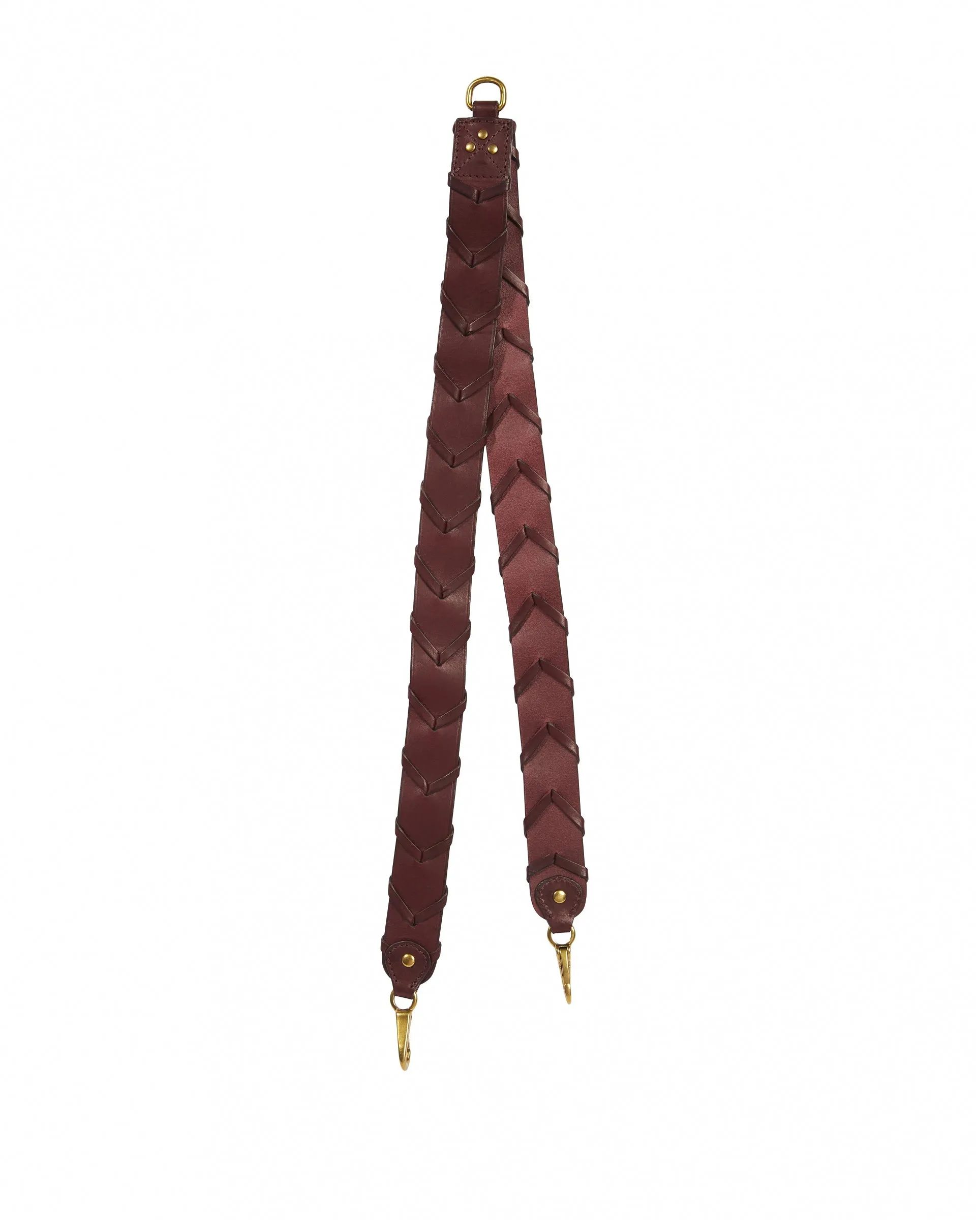bandouliere tressee strap - kirsch