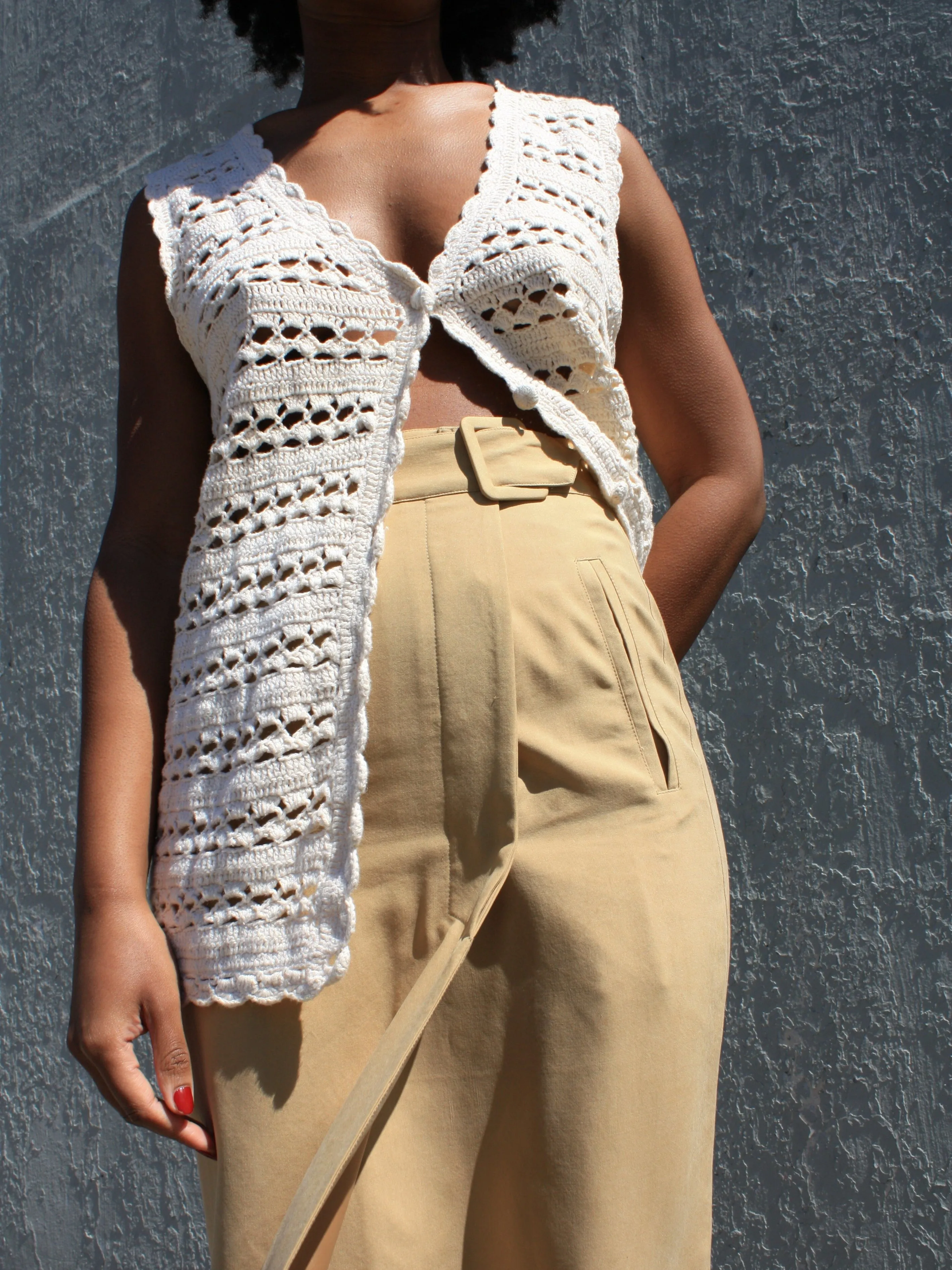 Belted Silk Midi Skirt