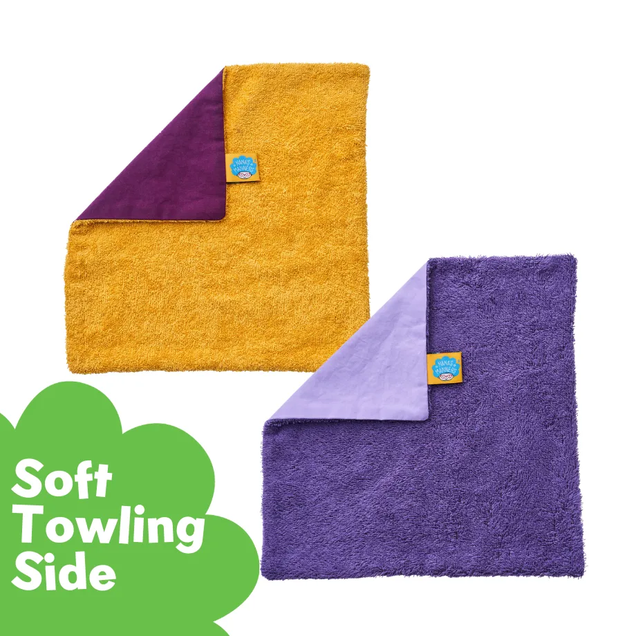 Big Kids Napkins for Children's Mealtimes Lilac & Purple 2 pack