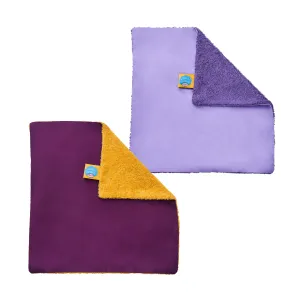 Big Kids Napkins for Children's Mealtimes Lilac & Purple 2 pack