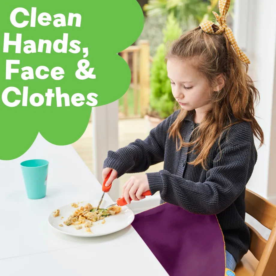 Big Kids Napkins for Children's Mealtimes Lilac & Purple 2 pack